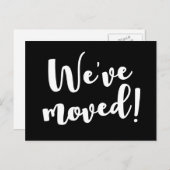 Wir haben den Schriftart mit schwarz-weißem Skript Ankündigungspostkarte (Vorne/Hinten)