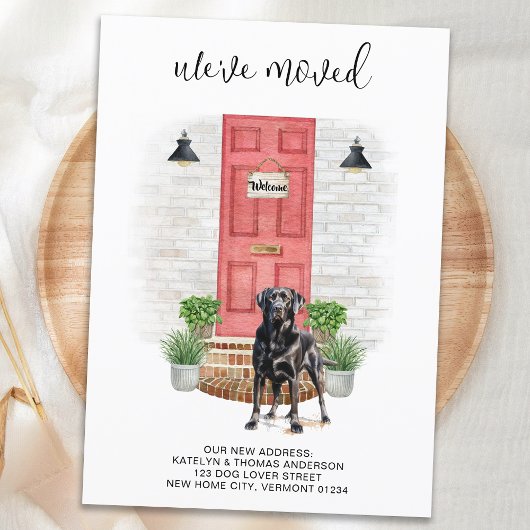 Wir haben den schwarzen Labrador, den roten Hund, Ankündigungspostkarte