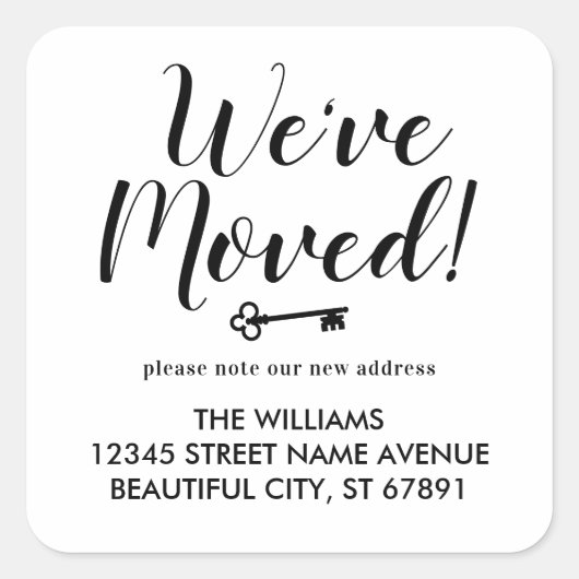 Wir haben den Skriptschlüssel verschoben, um neue Quadratischer Aufkleber (Vorderseite)