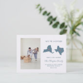 Wir haben den Staat verändert Moderne Minimalistis Ankündigungspostkarte (Stehend Vorderseite)