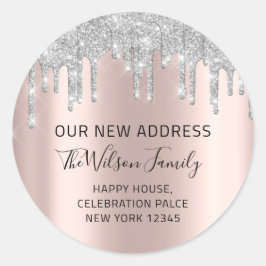 Wir haben den UAWG-Wechsel der neuen Adresse graue Runder Aufkleber