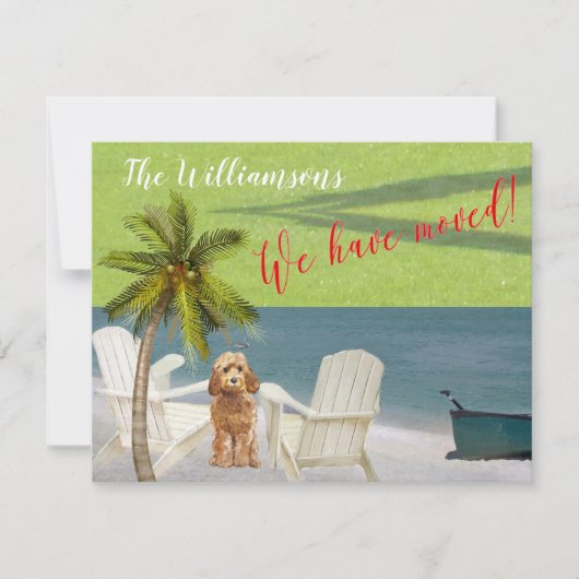 Wir haben den Umzug des Dog Ocean Beach verschoben Ankündigung (Vorderseite)