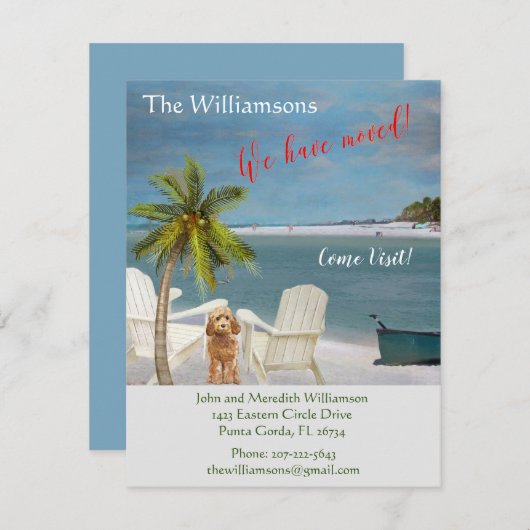 Wir haben den Umzug des Dog Ocean Beach verschoben Ankündigung (Vorne/Hinten)