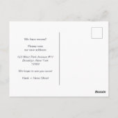 Wir haben den Umzug in die Cityscape-Wohnung vorge Postkarte (Rückseite)