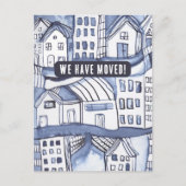 Wir haben den Umzug in die Cityscape-Wohnung vorge Postkarte (Vorderseite)