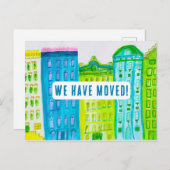 Wir haben den Umzug in die Cityscape-Wohnung vorge Postkarte (Vorne/Hinten)