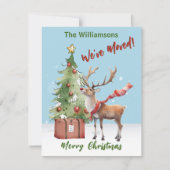 Wir haben den Weihnachtsbaum der Rentiere umgezoge Ankündigung (Vorderseite)