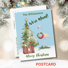 Wir haben den Weihnachtsbaum der Rentiere umgezoge Ankündigungspostkarte