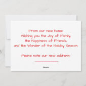 Wir haben den Weihnachtsmahl verschoben Feiertagskarte (Rückseite)