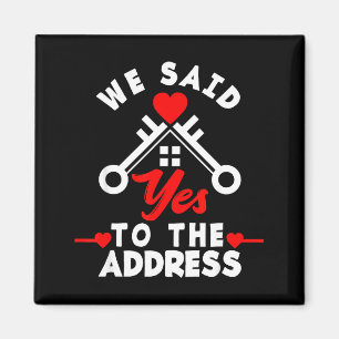 Wir haben der Adresse neues Haus lustiges neues Zu Magnet