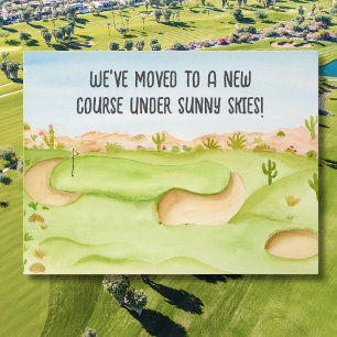 Wir haben Desert Golf Course Watercolor verlegt Postkarte