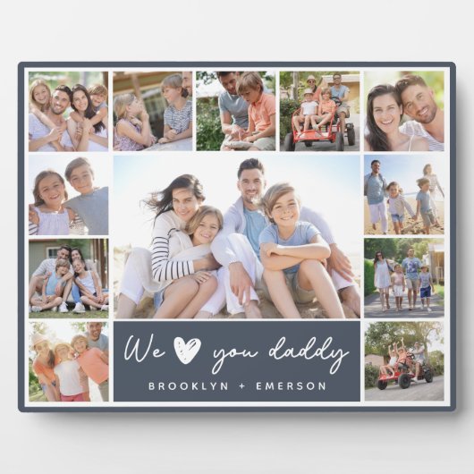 Wir haben dich Daddy Collage Fotoplatte (Vorderseite)