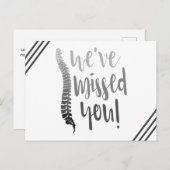 Wir haben dich vermisst | chiropraktische Postkart Postkarte (Vorne/Hinten)