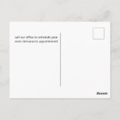 Wir haben dich vermisst | chiropraktische Postkart Postkarte (Rückseite)