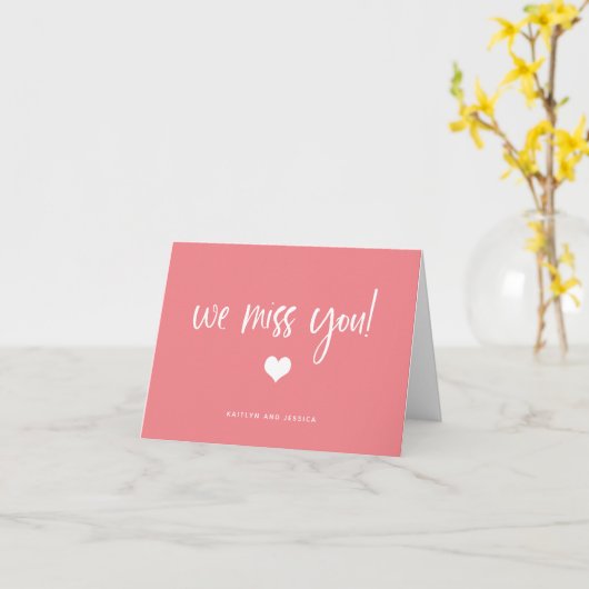 Wir haben dich vermisst | Hintergrundfarbe mit Her Karte (Gelbe Blume)