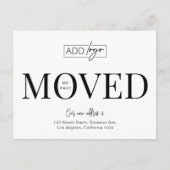 Wir haben die Adressänderung des Firmenlogos geänd Postkarte (Vorderseite)