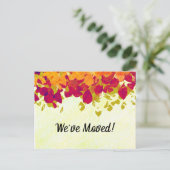 Wir haben die Adressänderung vorgenommen Postkarte (Stehend Vorderseite)