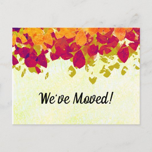 Wir haben die Adressänderung vorgenommen Postkarte (Vorderseite)