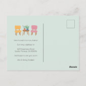 Wir haben die Adresse ändern Niedlichen Wohnzimmer Postkarte (Rückseite)