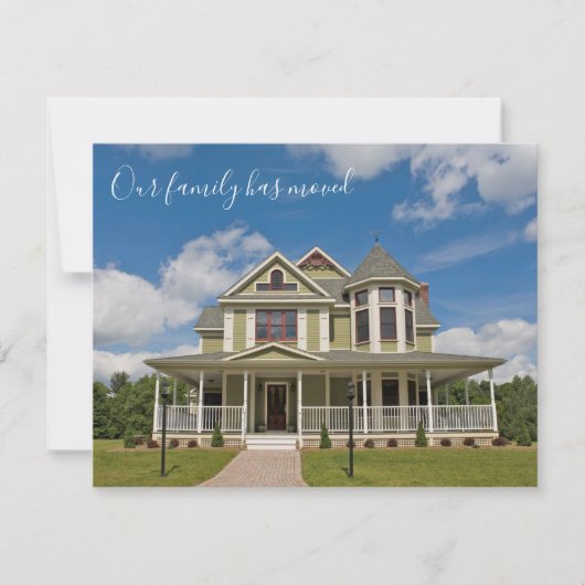 Wir haben die Änderung der Adresse für benutzerdef Ankündigung (Vorderseite)