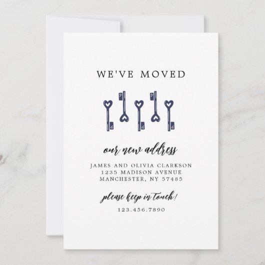 Wir haben die Änderung der Familienadresse vorgeno Ankündigung (Vorderseite)