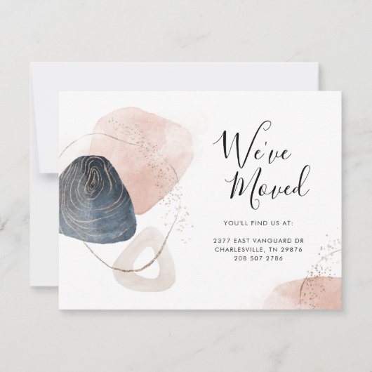 Wir haben die Ankündigung "Adressverschiebung" geä (Vorderseite)