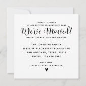 Wir haben die Ankündigung "Adresswechsel" verschob (Rückseite)