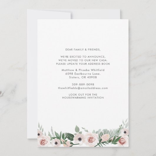 Wir haben die Ankündigung "Adresswechsel" verschob (Rückseite)