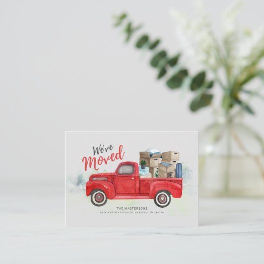 Wir haben die Ankündigung "Adresswechsel" verschob (Stehend Vorderseite)