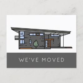 Wir haben die Ankündigung "Adresswechsel" verschob Postkarte