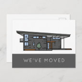 Wir haben die Ankündigung "Adresswechsel" verschob Postkarte (Vorne/Hinten)