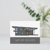 Wir haben die Ankündigung "Adresswechsel" verschob Postkarte (Stehend Vorderseite)