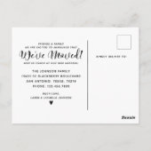 Wir haben die Ankündigung "Adresswechsel" verschob Postkarte (Rückseite)