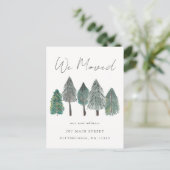 Wir haben die Ankündigung "Adresswechsel" verschob Postkarte (Stehend Vorderseite)