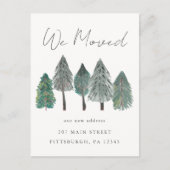 Wir haben die Ankündigung "Adresswechsel" verschob Postkarte (Vorderseite)