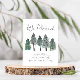 Wir haben die Ankündigung "Adresswechsel" verschob Postkarte