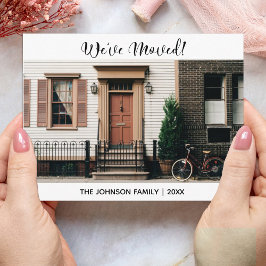 Wir haben die Ankündigung "Adresswechsel" verschob Postkarte