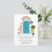 Wir haben die Ankündigung "Bewegung" verschoben Postkarte (Stehend Vorderseite)