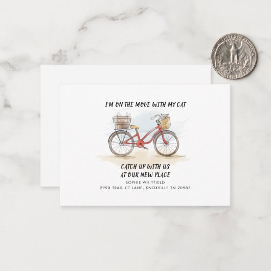 Wir haben die Ankündigung, den Haushalt zu verschi Mitteilungskarte (Vorderseite/Rückseite Beispiel)