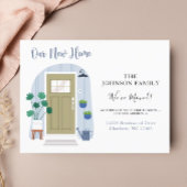 Wir haben die Ankündigung der grünen Aquarelltür v Postkarte