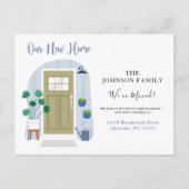 Wir haben die Ankündigung der grünen Aquarelltür v Postkarte (Vorderseite)