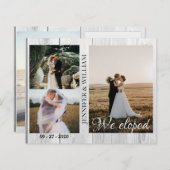 Wir haben die Ankündigung der Hochzeit von Foto Co (Vorne/Hinten)