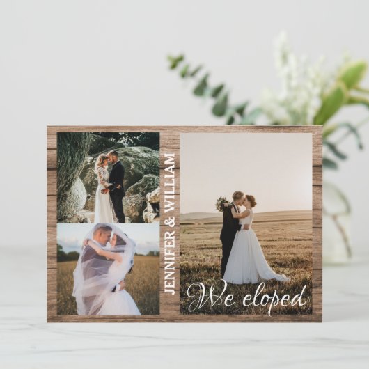 Wir haben die Ankündigung der Hochzeit von Fotosam (Stehend Vorderseite)