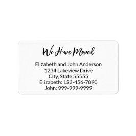 Wir haben die Ankündigung der Schwarz-Weiß-Bewegun Adressaufkleber