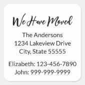 Wir haben die Ankündigung der Schwarz-Weiß-Bewegun Quadratischer Aufkleber (Vorderseite)