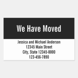 Wir haben die Ankündigung der Schwarz-Weiß-Bewegun Rechteckiger Aufkleber