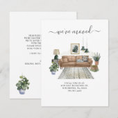 Wir haben die Ankündigung der Umzugsadresse geände (Vorne/Hinten)