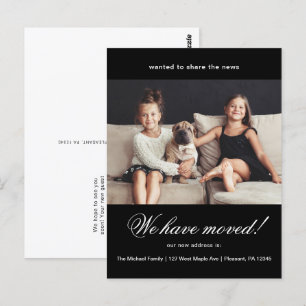 Wir haben die Ankündigung des neuen Address Foto v Postkarte