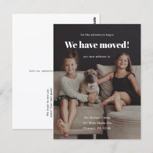 Wir haben die Ankündigung des neuen Address Foto v Postkarte