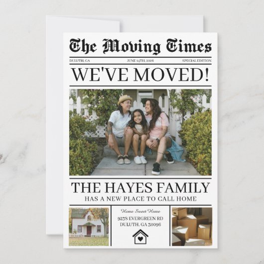 Wir haben die Ankündigung, die Zeitung zu verschie Einladung (Vorderseite)